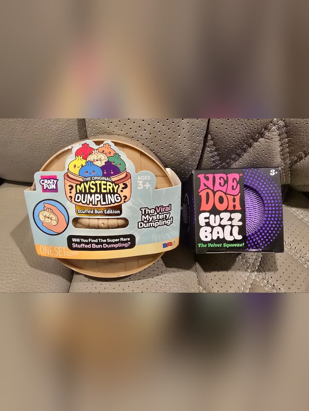 Bundle-Mystery Dumpling Stuffed Bun And Nee Doh Fuzz Ball